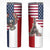 French American Heritage Month Skinny Tumbler Flag Style with USA Eagle and Eiffel Tower