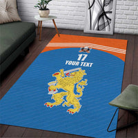 Netherlands Field Hockey Custom Area Rug Sporty Style