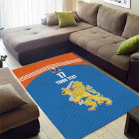 Netherlands Field Hockey Custom Area Rug Sporty Style