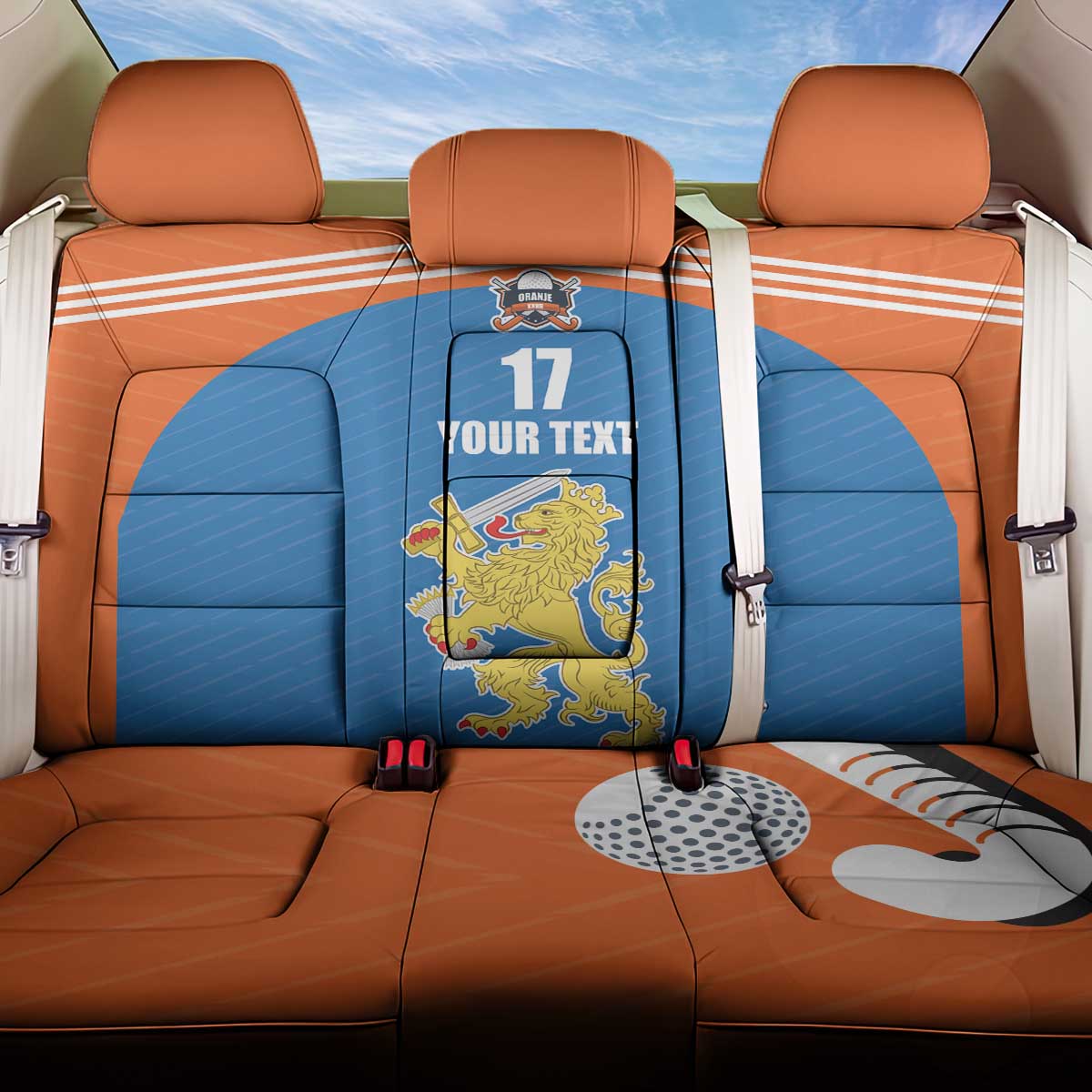 Netherlands Field Hockey Custom Back Car Seat Cover Sporty Style