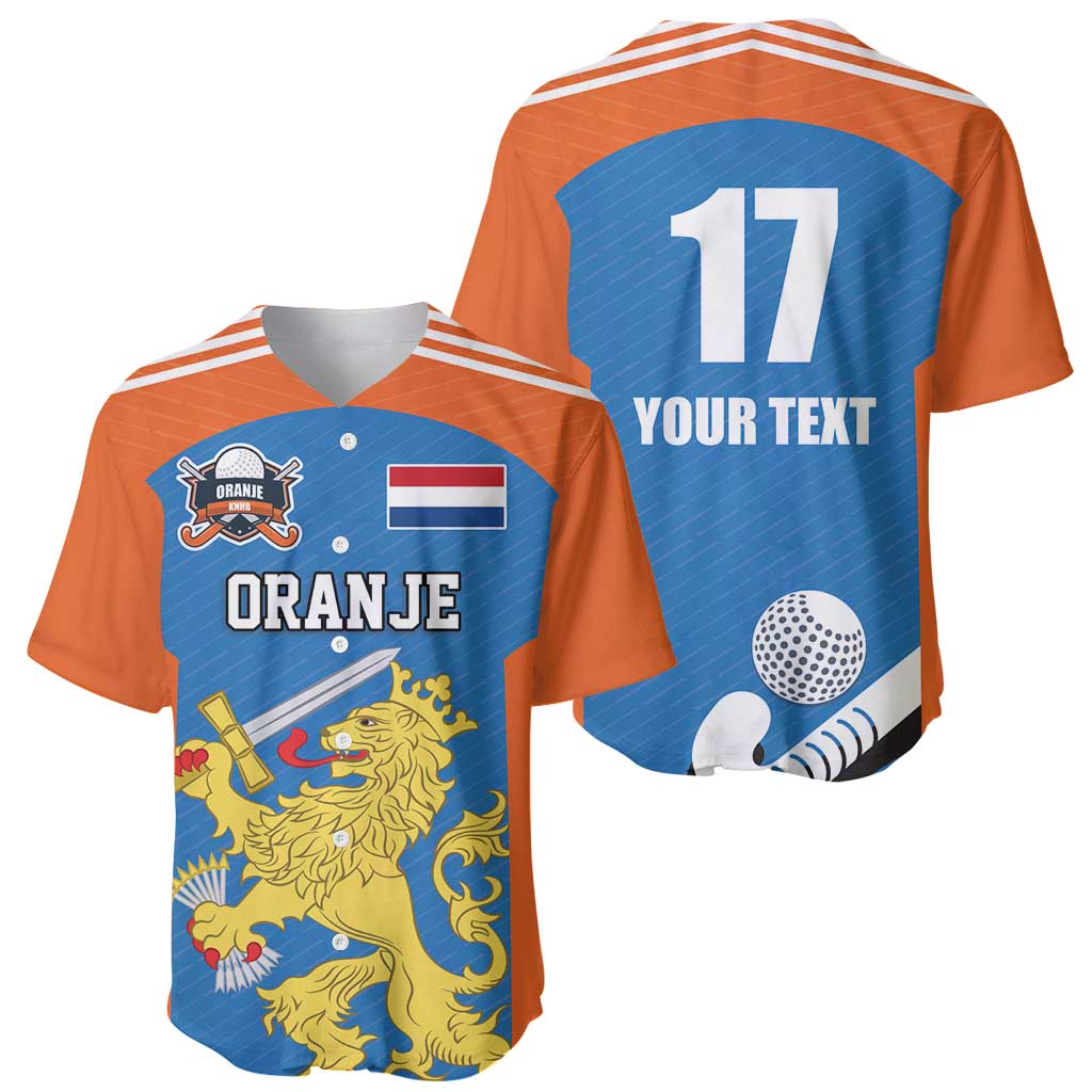 Netherlands Field Hockey Custom Baseball Jersey Sporty Style