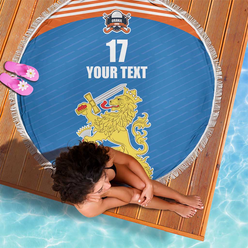 Netherlands Field Hockey Custom Beach Blanket Sporty Style