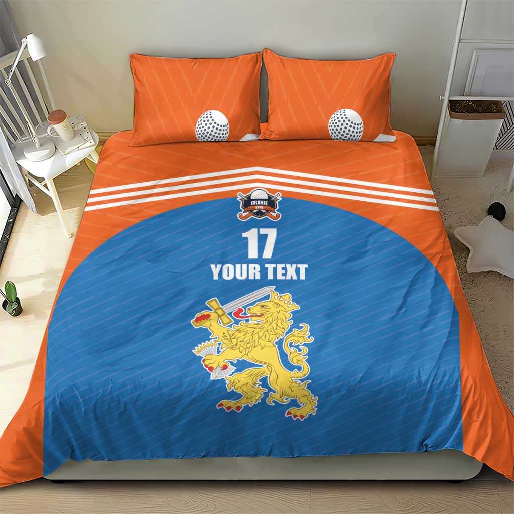 Netherlands Field Hockey Custom Bedding Set Sporty Style