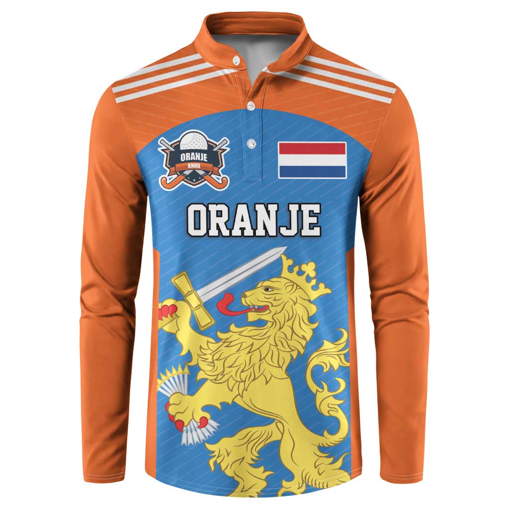 Netherlands Field Hockey Custom Button Sweatshirt Sporty Style
