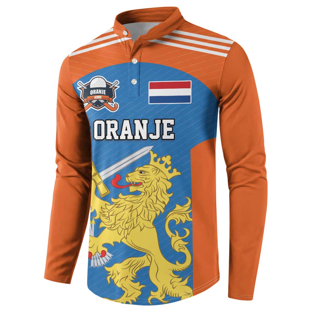 Netherlands Field Hockey Custom Button Sweatshirt Sporty Style