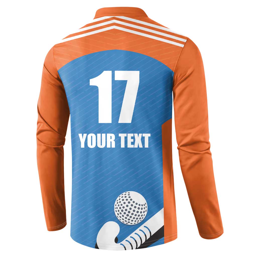 Netherlands Field Hockey Custom Button Sweatshirt Sporty Style