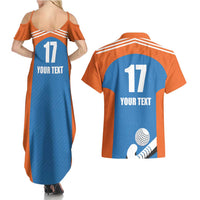Netherlands Field Hockey Custom Couples Matching Summer Maxi Dress and Hawaiian Shirt Sporty Style