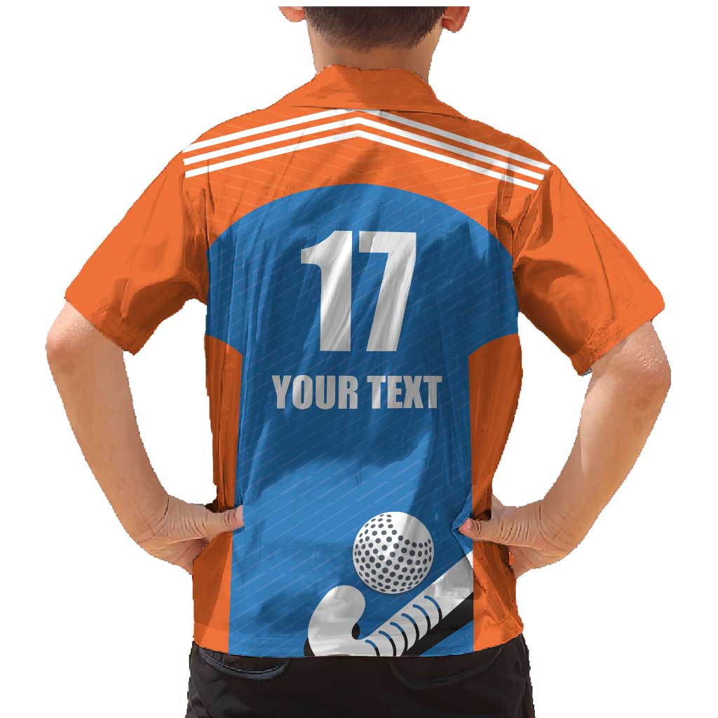 Netherlands Field Hockey Custom Family Matching Mermaid Dress and Hawaiian Shirt Sporty Style