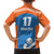 Netherlands Field Hockey Custom Family Matching Off The Shoulder Long Sleeve Dress and Hawaiian Shirt Sporty Style