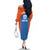 Netherlands Field Hockey Custom Family Matching Off The Shoulder Long Sleeve Dress and Hawaiian Shirt Sporty Style