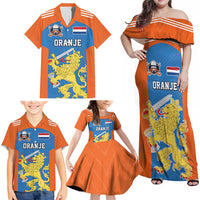 Netherlands Field Hockey Custom Family Matching Off Shoulder Maxi Dress and Hawaiian Shirt Sporty Style