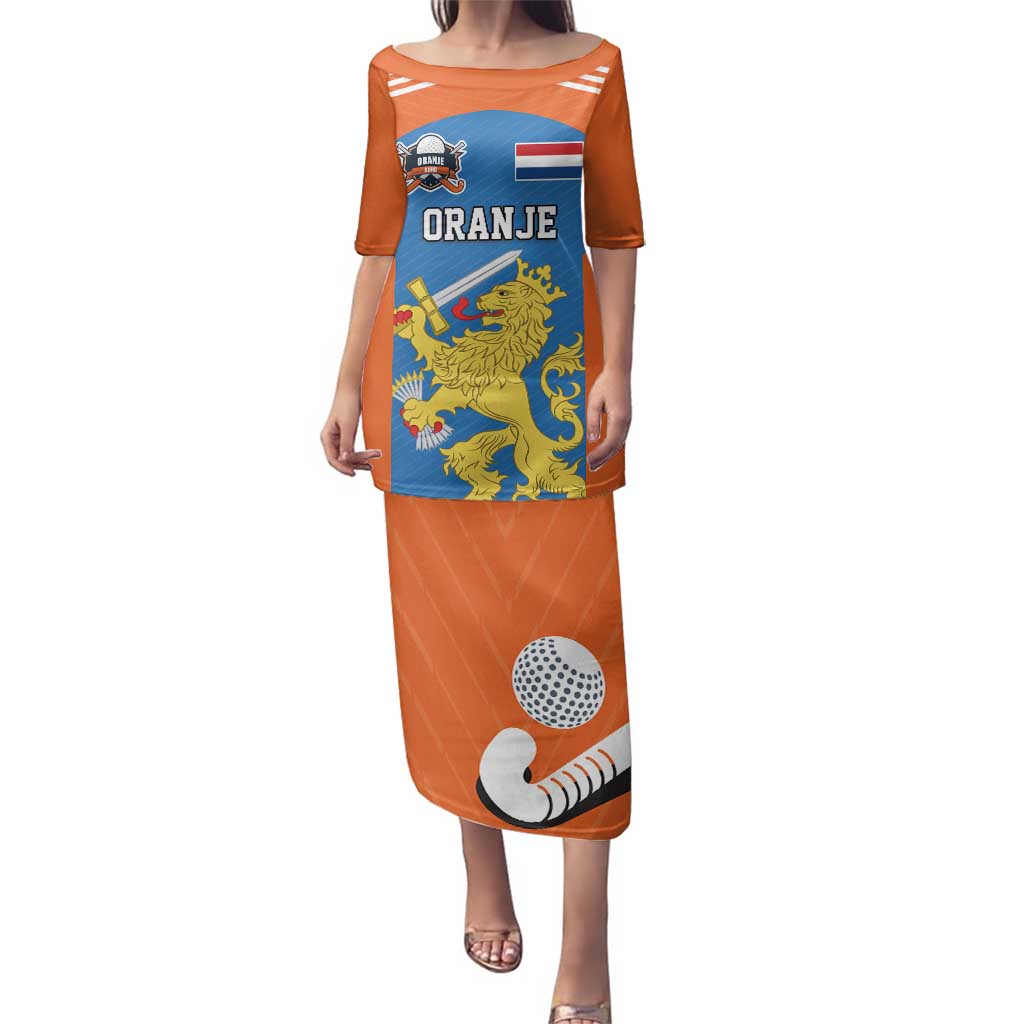 Netherlands Field Hockey Custom Family Matching Puletasi and Hawaiian Shirt Sporty Style