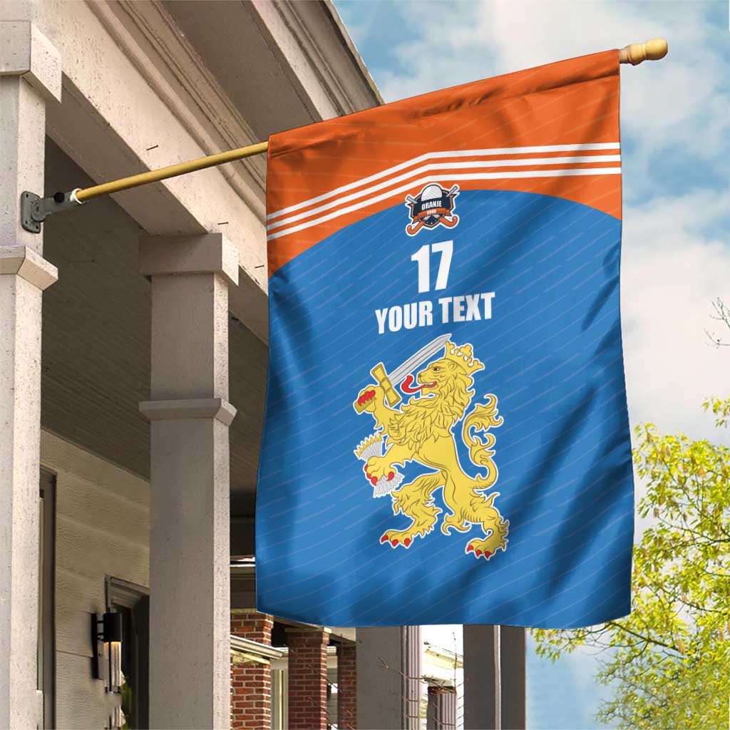 Netherlands Field Hockey Custom Garden Flag Sporty Style