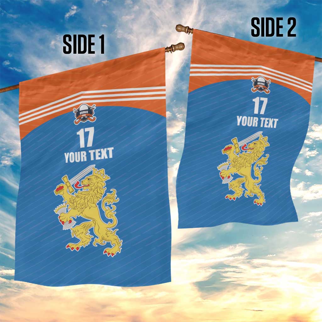 Netherlands Field Hockey Custom Garden Flag Sporty Style