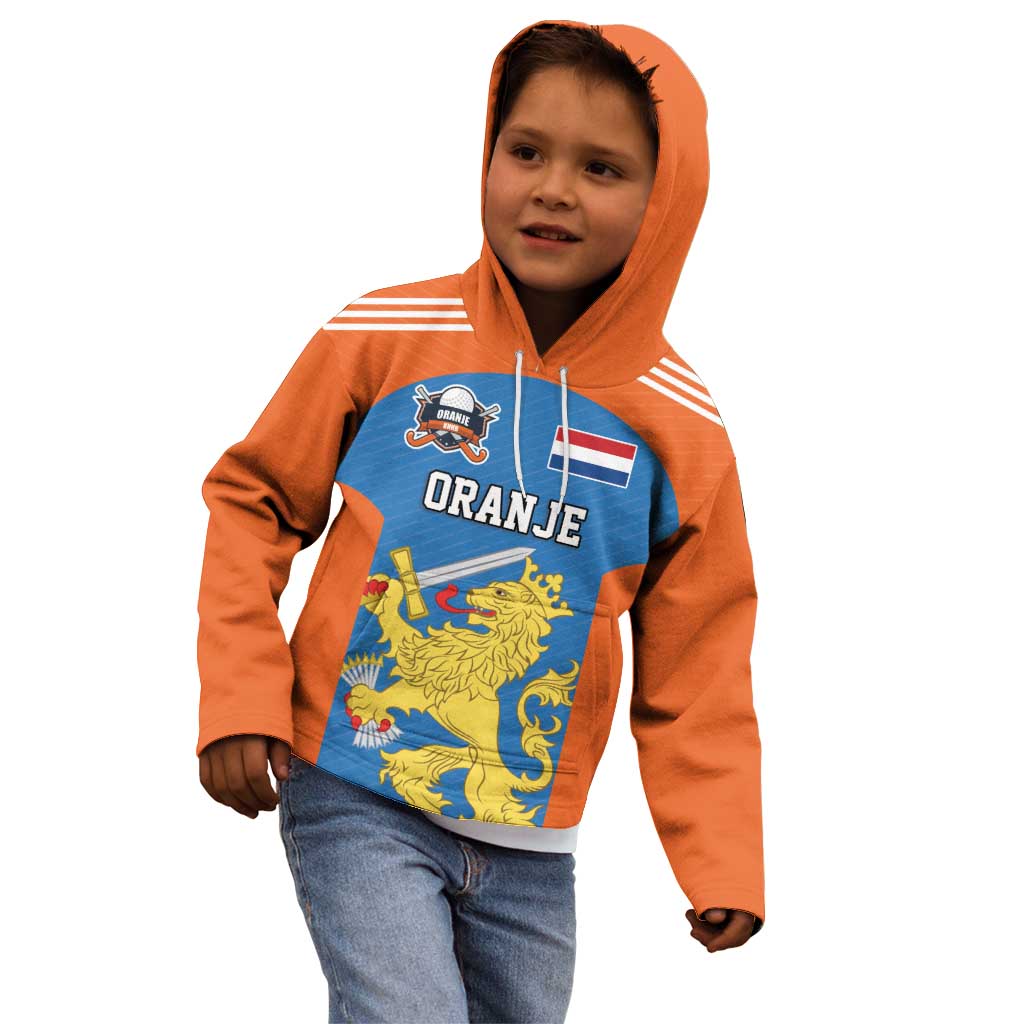 Netherlands Field Hockey Custom Kid Hoodie Sporty Style