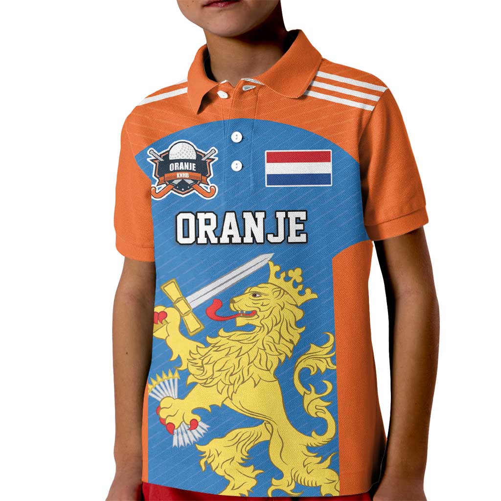 Netherlands Field Hockey Custom Kid Polo Shirt Sporty Style