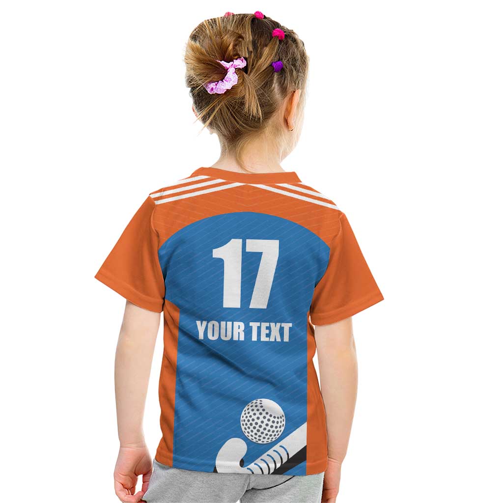 Netherlands Field Hockey Custom Kid T Shirt Sporty Style