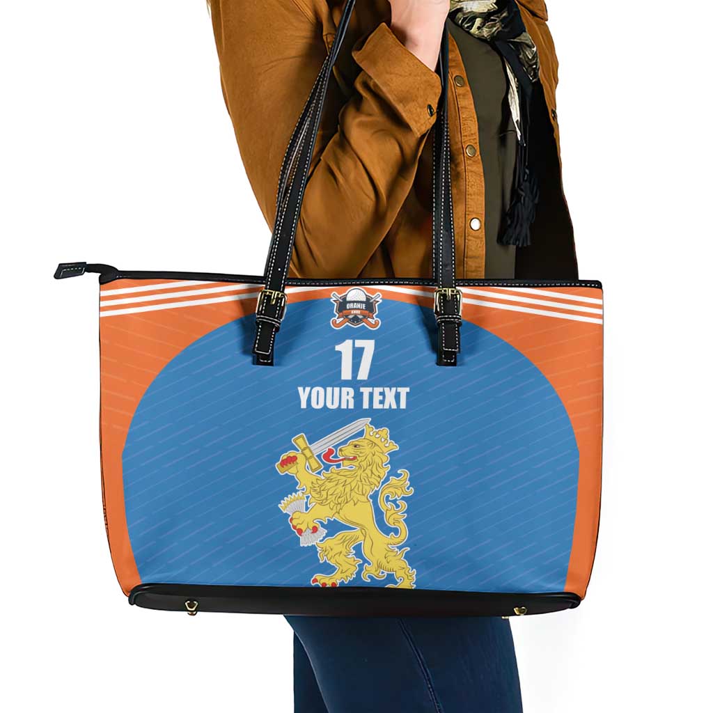 Netherlands Field Hockey Custom Leather Tote Bag Sporty Style