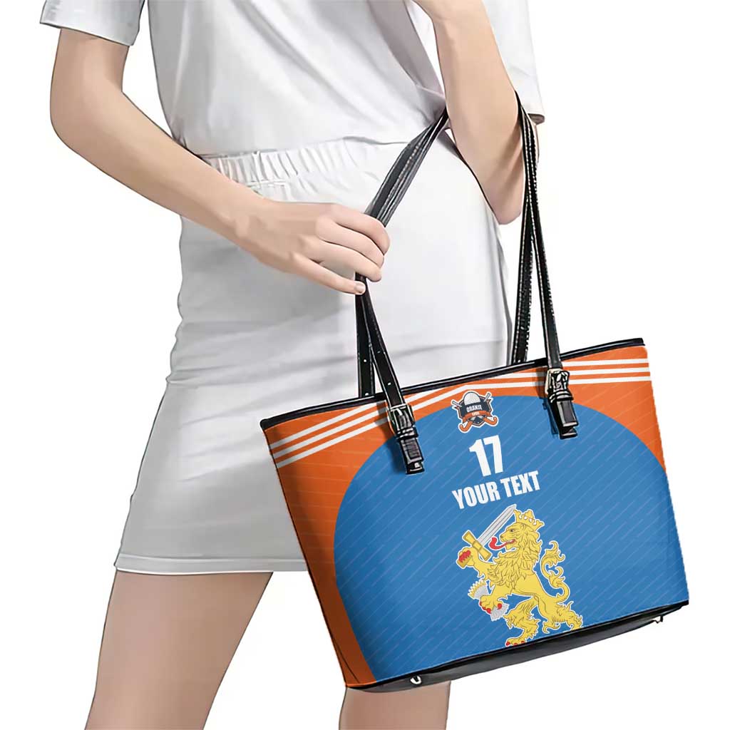 Netherlands Field Hockey Custom Leather Tote Bag Sporty Style
