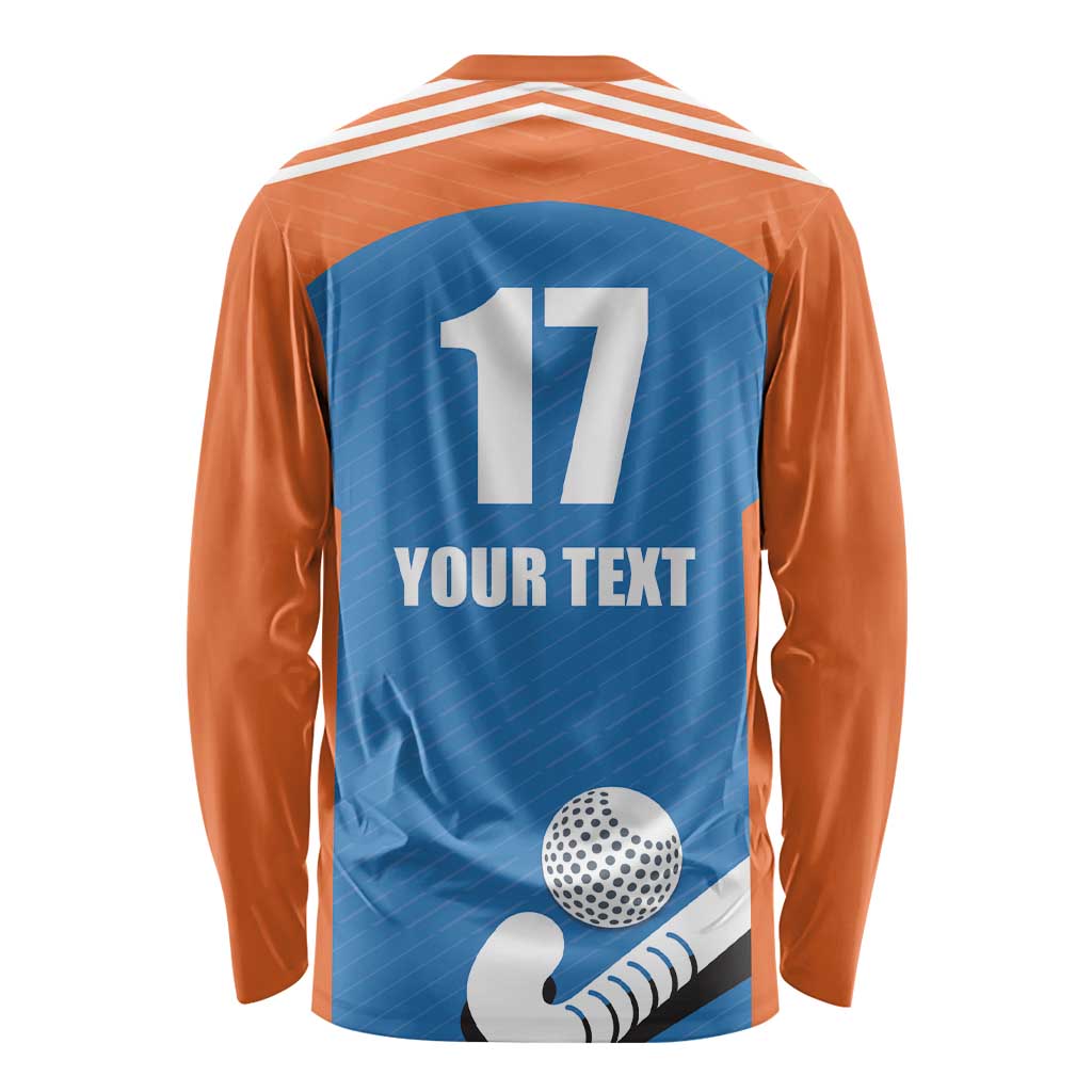Netherlands Field Hockey Custom Long Sleeve Shirt Sporty Style