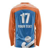 Netherlands Field Hockey Custom Long Sleeve Shirt Sporty Style