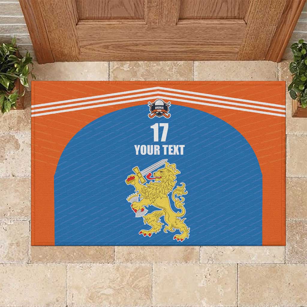 Netherlands Field Hockey Custom Rubber Doormat Sporty Style