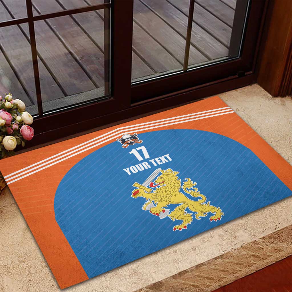 Netherlands Field Hockey Custom Rubber Doormat Sporty Style