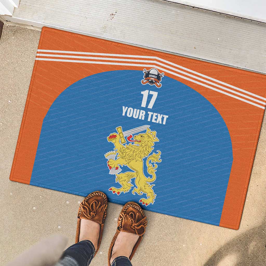 Netherlands Field Hockey Custom Rubber Doormat Sporty Style