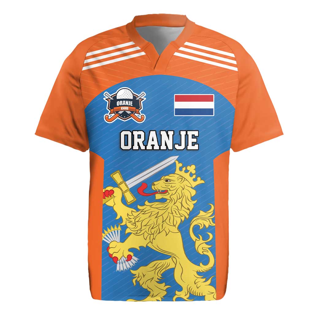 Netherlands Field Hockey Custom Rugby Jersey Sporty Style