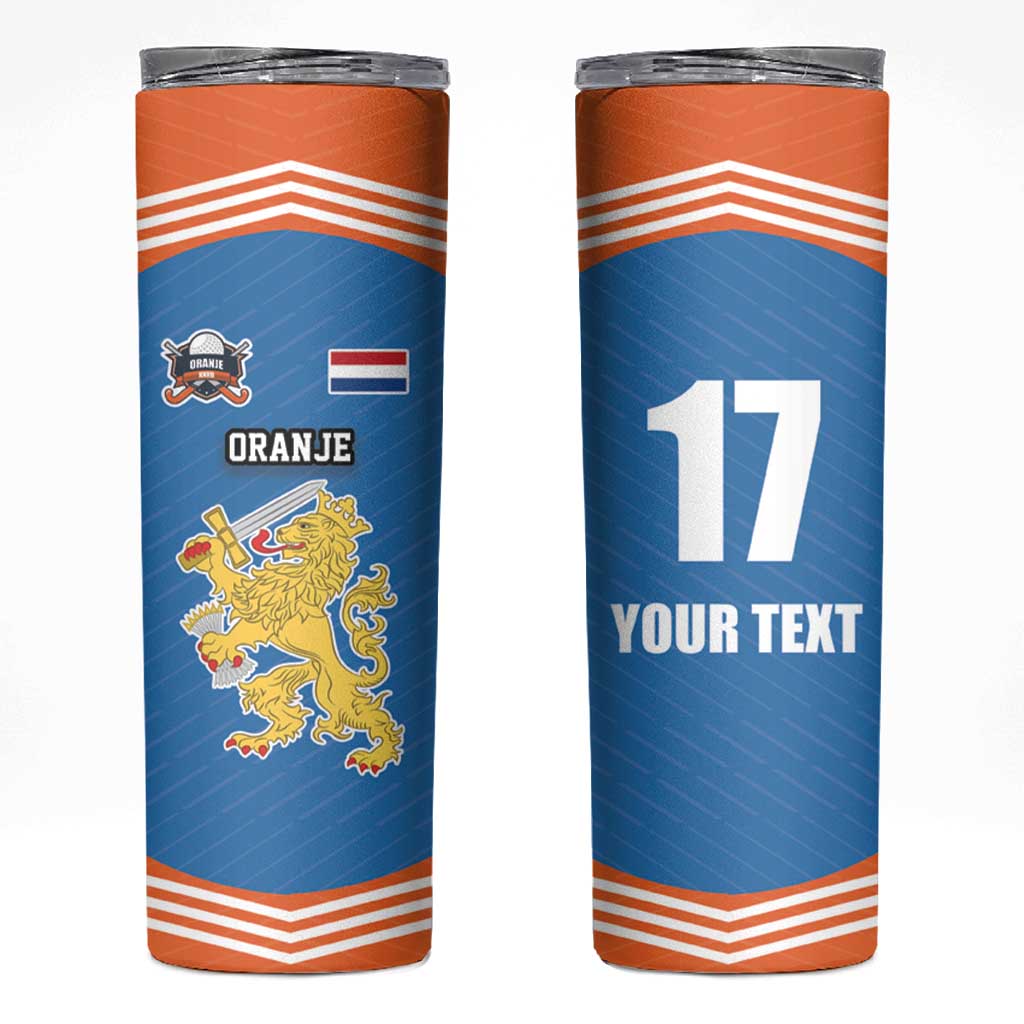 Netherlands Field Hockey Custom Skinny Tumbler Sporty Style