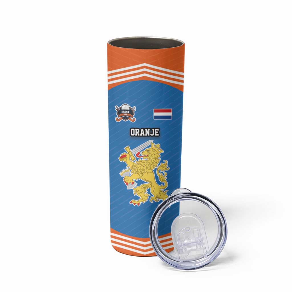 Netherlands Field Hockey Custom Skinny Tumbler Sporty Style