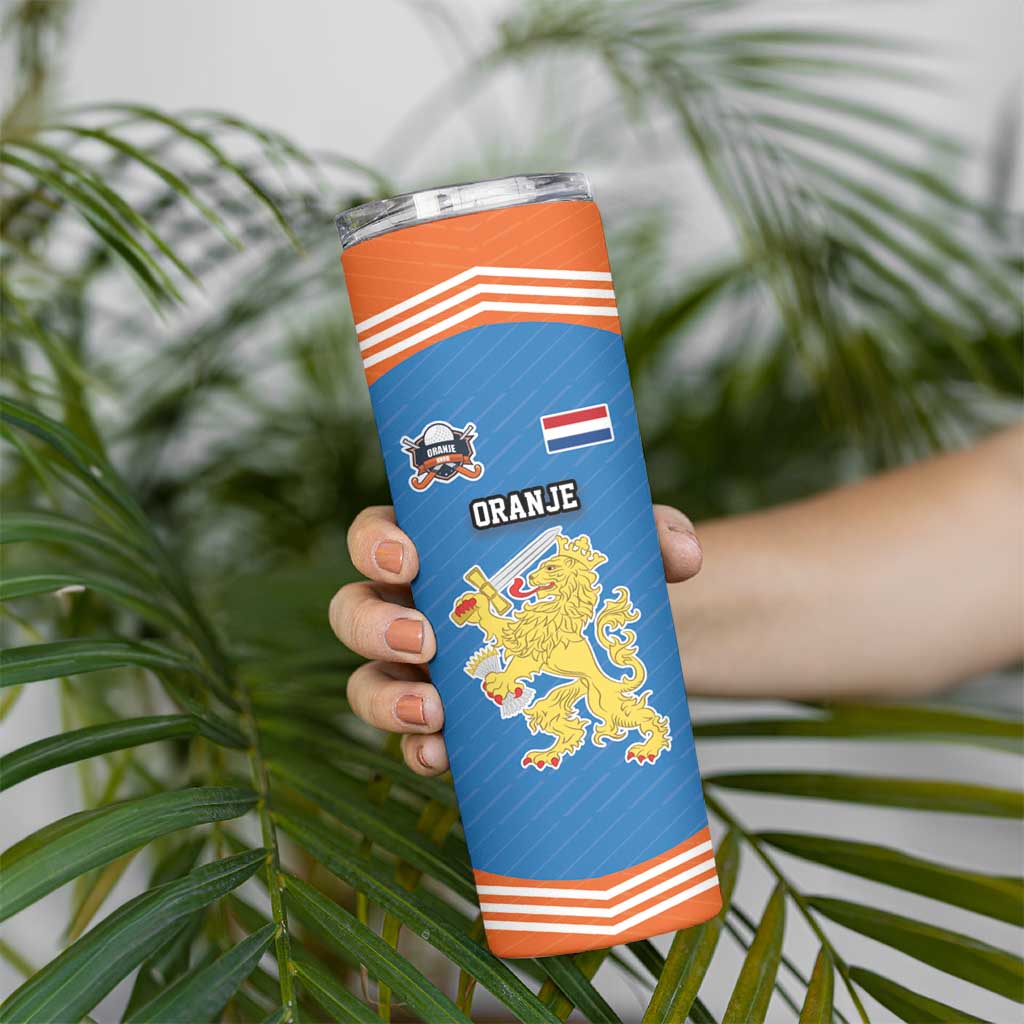 Netherlands Field Hockey Custom Skinny Tumbler Sporty Style