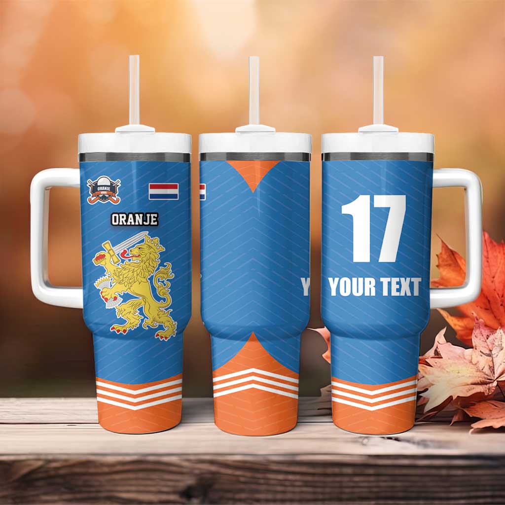 Netherlands Field Hockey Custom Tumbler With Handle Sporty Style