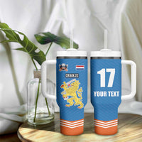 Netherlands Field Hockey Custom Tumbler With Handle Sporty Style