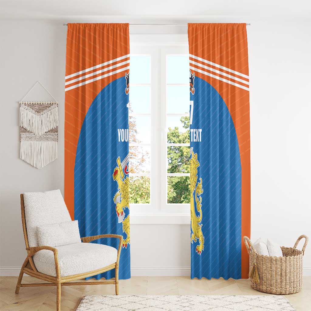 Netherlands Field Hockey Custom Window Curtain Sporty Style