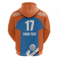 Netherlands Field Hockey Custom Zip Hoodie Sporty Style