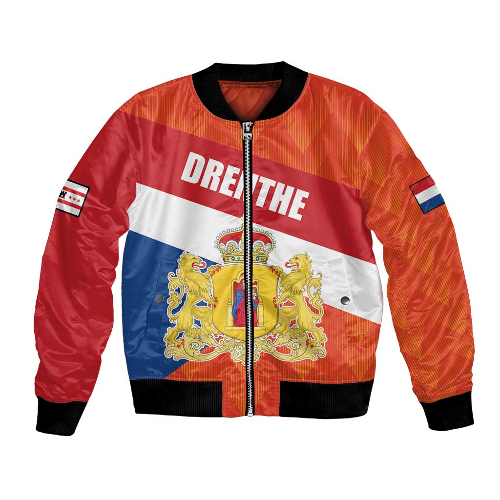 Netherlands Drenthe Province Personalized Bomber Jacket Flag of Drenthe