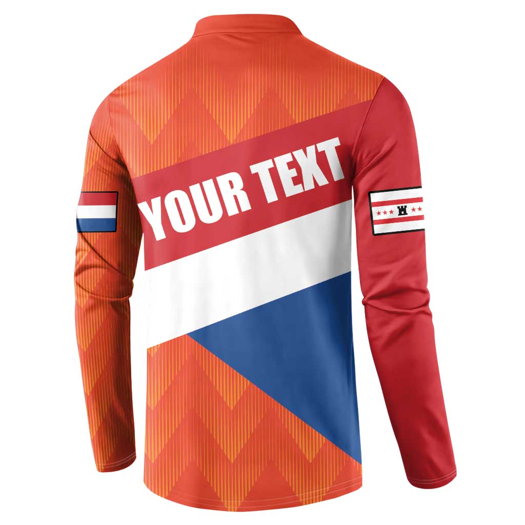 Netherlands Drenthe Province Personalized Button Sweatshirt Flag of Drenthe