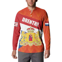 Netherlands Drenthe Province Personalized Button Sweatshirt Flag of Drenthe