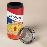Netherlands Coat of arms of Drenthe Personalized 4 in 1 Can Cooler Tumbler Flag of Drenthe