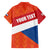 Netherlands Drenthe Province Personalized Family Matching Off The Shoulder Long Sleeve Dress and Hawaiian Shirt Flag of Drenthe