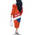 Netherlands Drenthe Province Personalized Family Matching Off The Shoulder Long Sleeve Dress and Hawaiian Shirt Flag of Drenthe