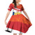 Netherlands Drenthe Province Personalized Family Matching Off Shoulder Short Dress and Hawaiian Shirt Flag of Drenthe