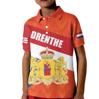 Netherlands Drenthe Province Personalized Kid Polo Shirt Flag of Drenthe