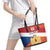 Netherlands Drenthe Province Personalized Leather Tote Bag Flag of Drenthe