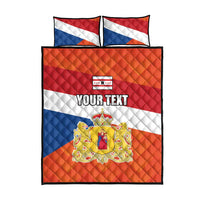 Netherlands Drenthe Province Personalized Quilt Bed Set Flag of Drenthe