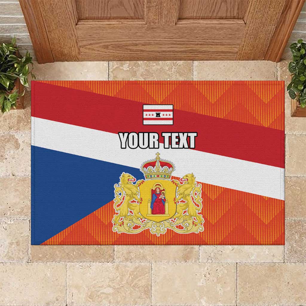 Netherlands Drenthe Province Personalized Rubber Doormat Flag of Drenthe