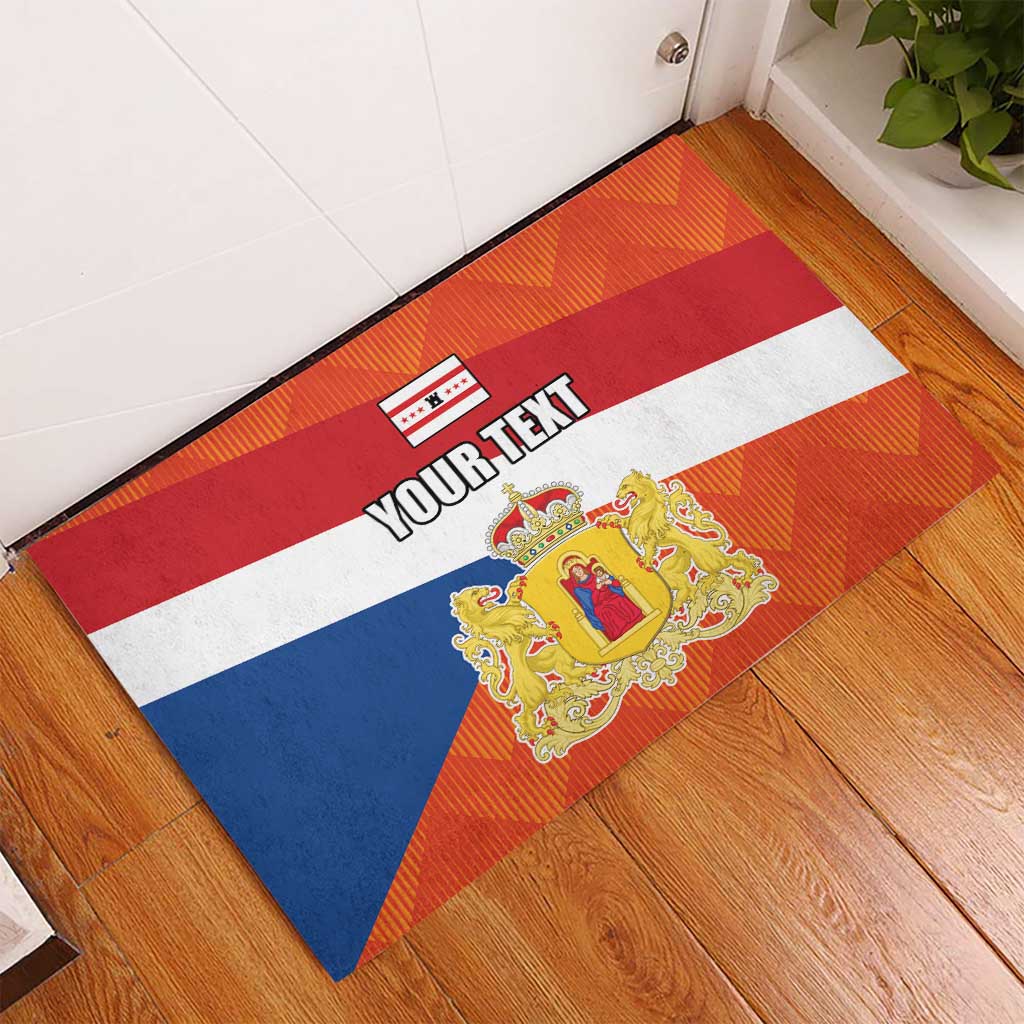 Netherlands Drenthe Province Personalized Rubber Doormat Flag of Drenthe