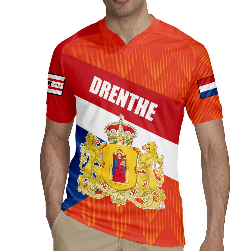 Netherlands Drenthe Province Personalized Rugby Jersey Flag of Drenthe