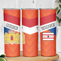 Netherlands Coat of arms of Drenthe Personalized Skinny Tumbler Flag of Drenthe